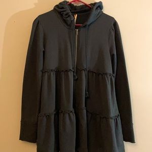 FREE people long tunic hoodie!